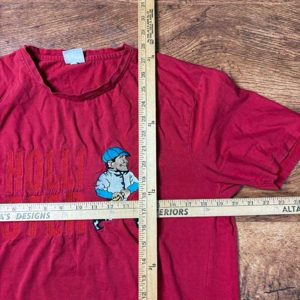 Red Hollister Co. baseball embroidered t-shirt - Picture 5 of 8